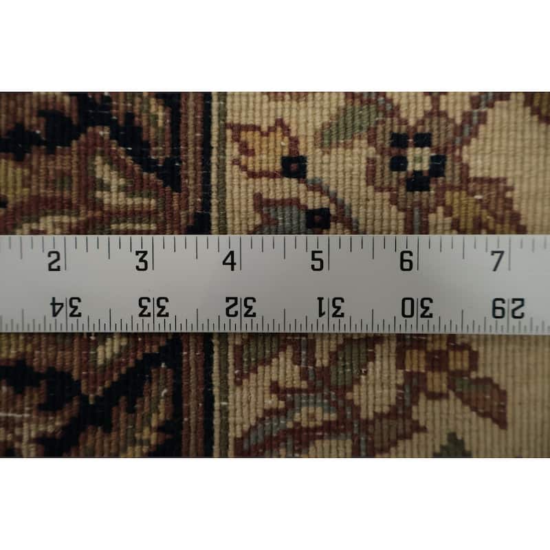 Hand Knotted Oriental 100% Wool Carpet Traditional Floral Beige & Ivories Peshawar Runner Rug - 8' 0'' X 2' 7''