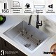 preview thumbnail 4 of 8, Karran Top Mount Stainless Steel 25 in. 16-Gauge Drop-In Single Bowl Kitchen Sink Kit
