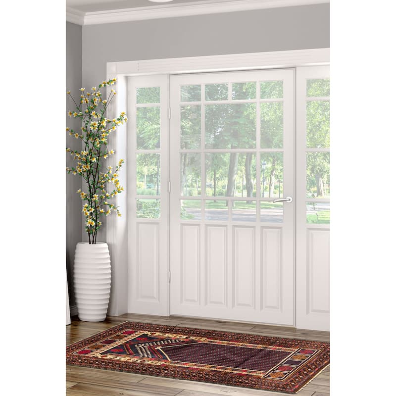 ECARPETGALLERY Hand-knotted Teimani Dark Brown Wool Rug - 2'9 x 4'11