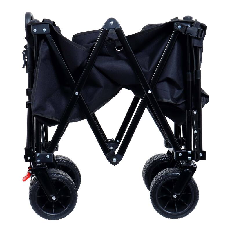 Foldable Wagon with Extended Tailgate and Wheels - N/A