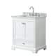 Option White / White Carrara Marble Top / Polished Chrome