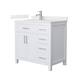Option White / Giotto Quartz Top / Brushed Nickel