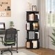 preview thumbnail 42 of 102, 4/5/6 Tiers Round Rotating Bookcase, Revolving Floor Standing Bookshelf Corner Organizer Display
