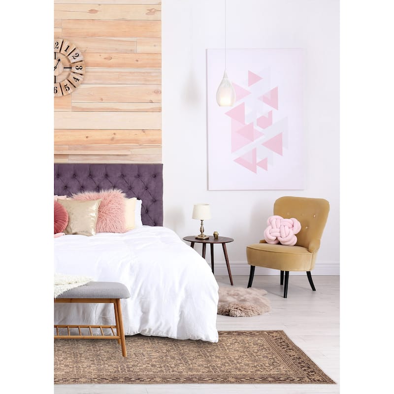 ECARPETGALLERY Hand-knotted Antalya Vintage Beige Wool Rug - 5'2 x 9'11