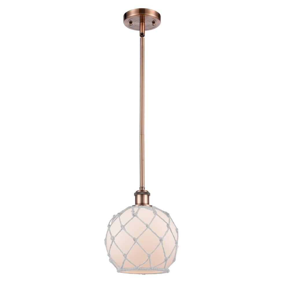 Innovations Lighting Farmhouse Rope 8" Wide Mini Pendant