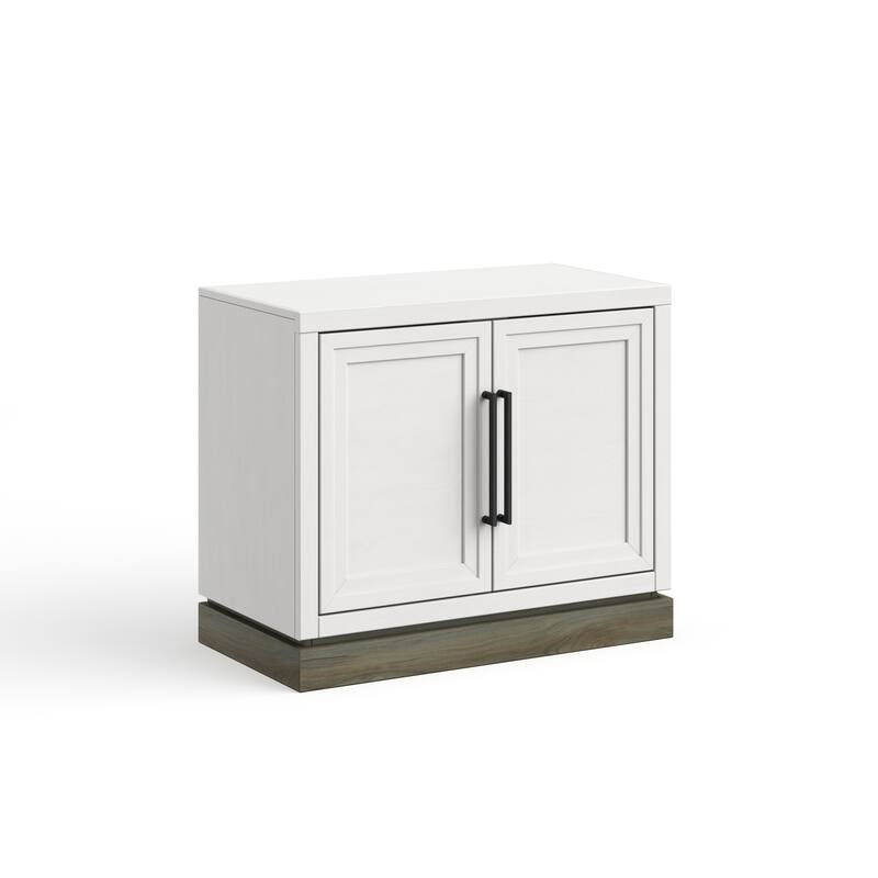 Bridgevine Home Nora Modular 2-Door Base Cabinet, No Assembly Required, Two-Tone Finish