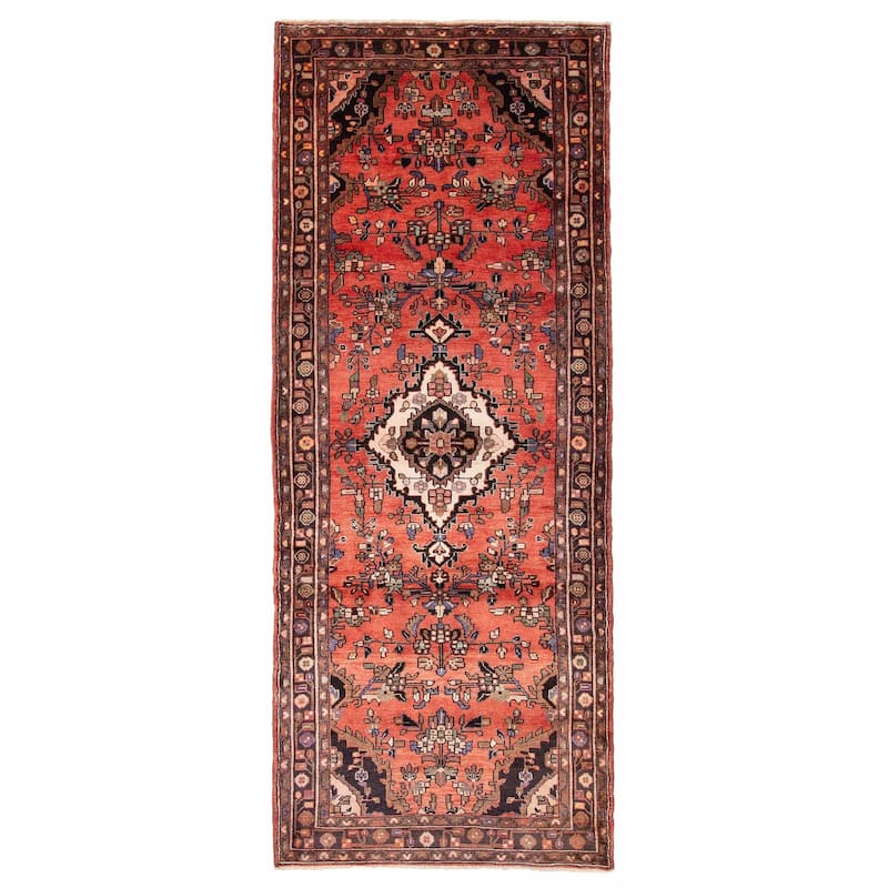 ECARPETGALLERY Hand-knotted Andelz Red Wool Rug - 3'11 x 9'10 - Red - 3'11 x 9'10