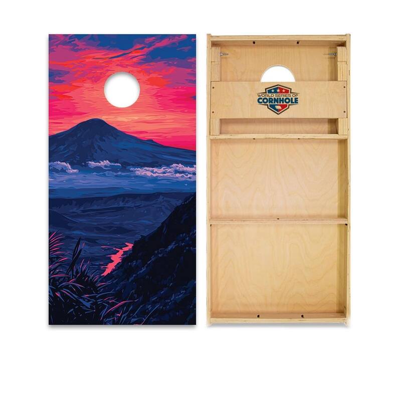Hawaii Volcanoes National Park Regulation 2x4 Cornhole Board Set - All-Weather - Include Carrying Case