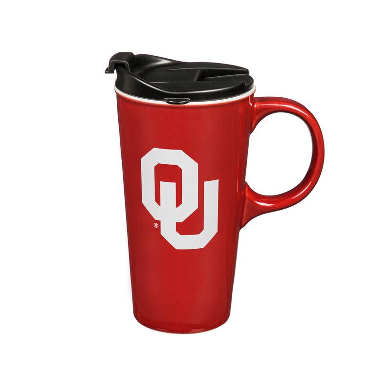 University of Oklahoma, 17 oz Ceramic Travel Latte Cup w/ Gift Box