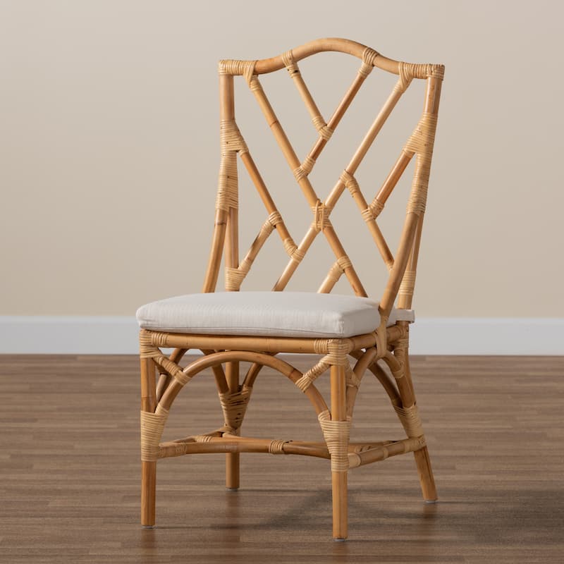 Sonia Modern Natural Finished Rattan Dining Chair