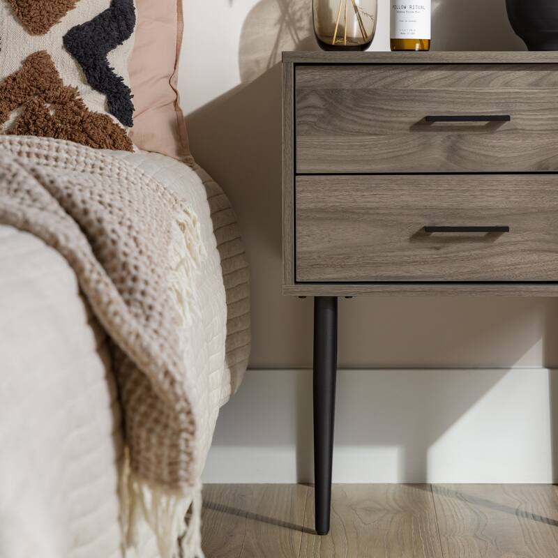 Middlebrook Notto Mid-Century 2-Drawer Nightstand