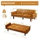 preview thumbnail 13 of 31, Sofa Bed, Futon Couch Bed, Faux Leather Love Seats Sofa, Loveseat Sleeper Bed For Living Room, Guest