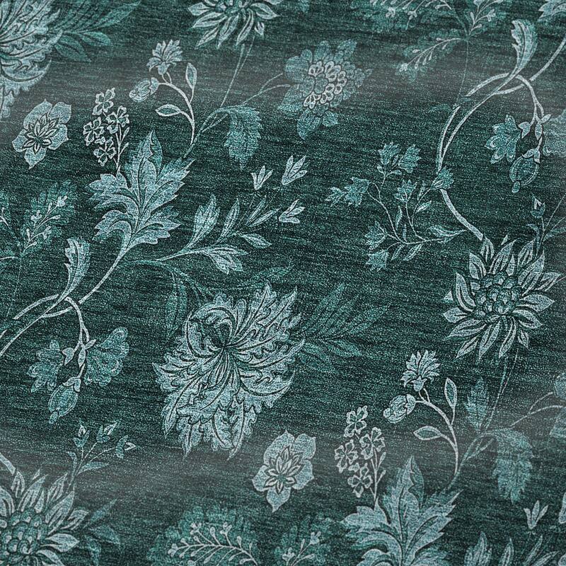 Premium Machine Washable Traditional Floral Sherpa Throw Blanket