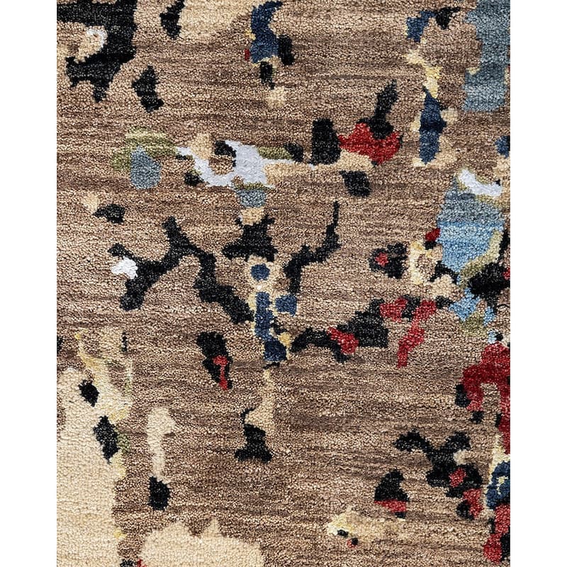 Ikat One-of-a-Kind Hand-Knotted Area Rug - Navy, 9' 4" x 12' 4" - 9' 4" x 12' 4"