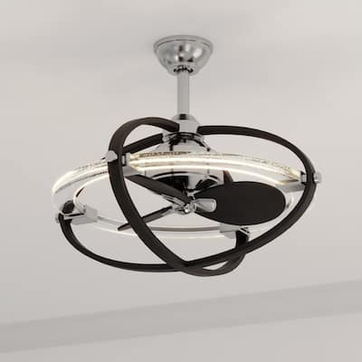 Galileo 22-in. Satin Nickel Indoor Ceiling Fan w/ Light Kit and Remote