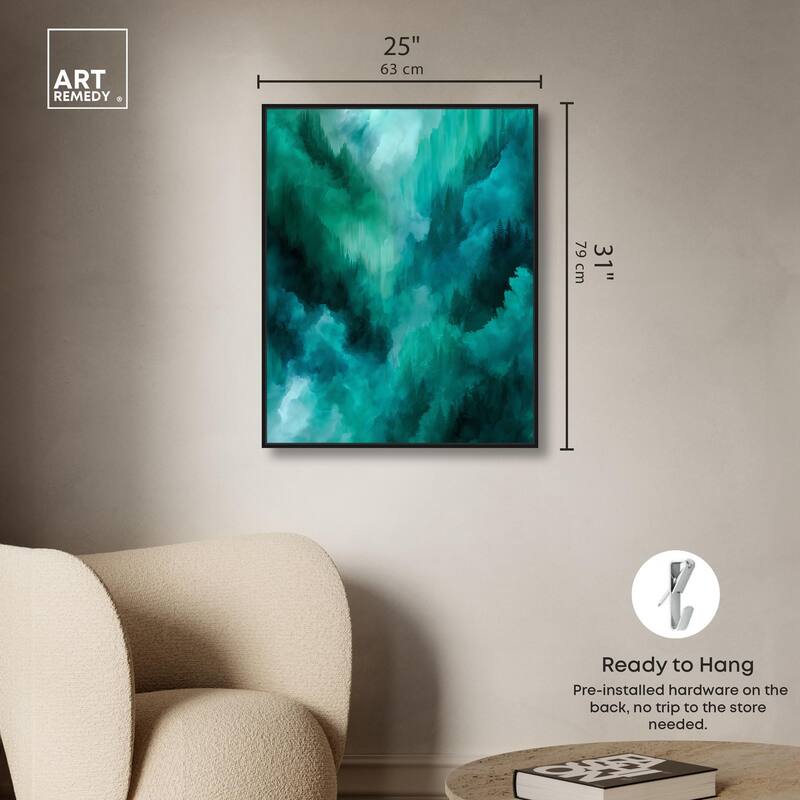 Textured Teal II Canvas by Art Remedy