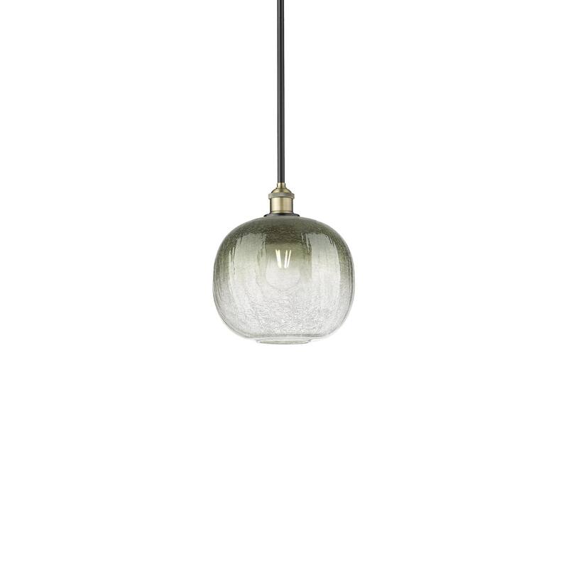 Innovations Lighting 616-1S-12-11 Brookhaven Sphere Pendant Brookhaven - Black Antique Brass / Slate