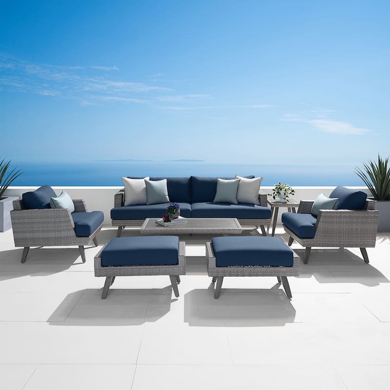 Portofino Casual 7 Piece Sunbrella Outdoor Patio Seating Set