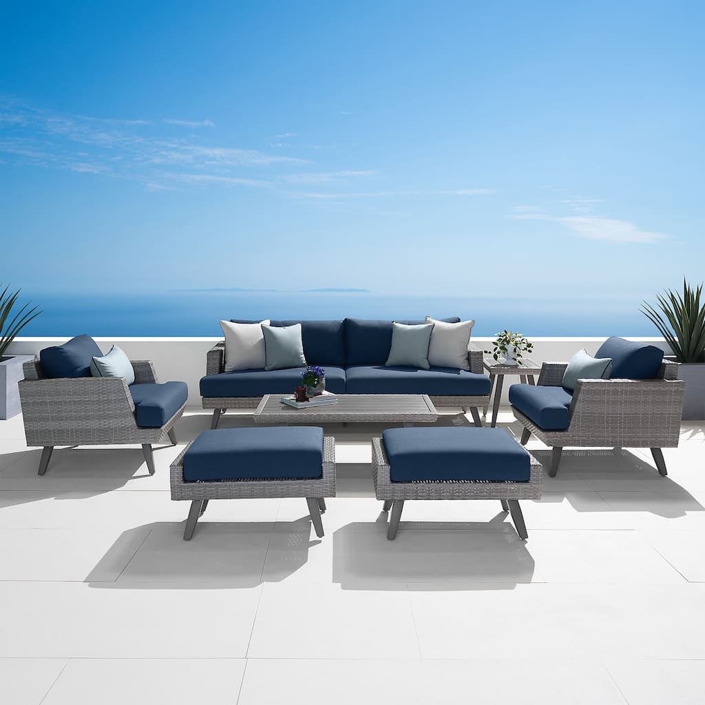 Portofino Casual 7 Piece Sunbrella Outdoor Patio Seating Set