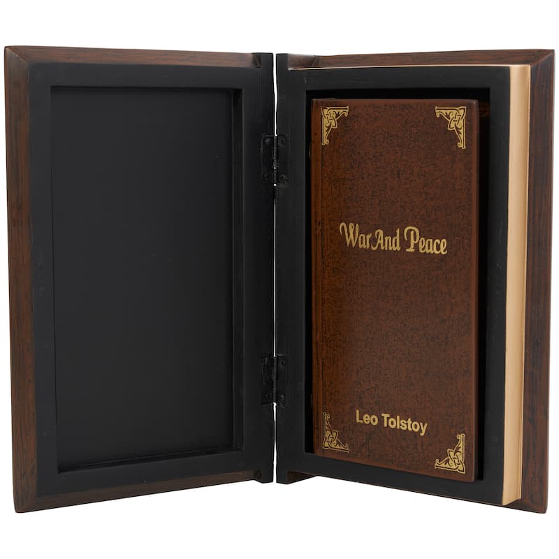 Blue, Green, Brown or Red Wooden Storage Faux Book Box (Set of 2)