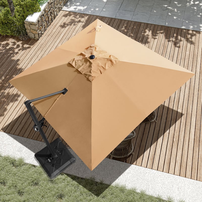 Outdoor Patio Umbrella 9 FT x 11 FT Cantilever-Offset Umbrella