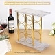 preview thumbnail 2 of 5, Wine Rack with Glass Holder - 13.7"D x 6.2"W x 13.4"H