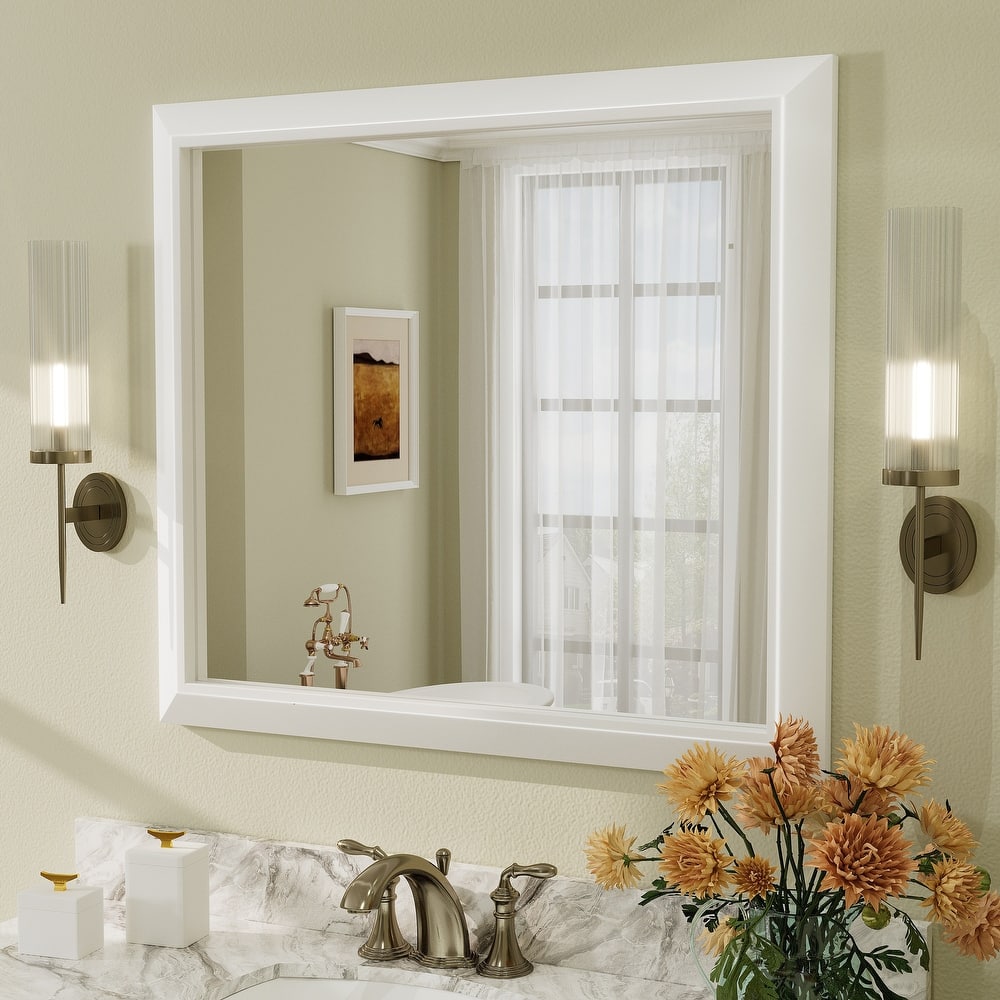 5-year Warranty Full Size Farmhouse Beveled Metal Rectangle Wall Bathroom Vanity Mirrors