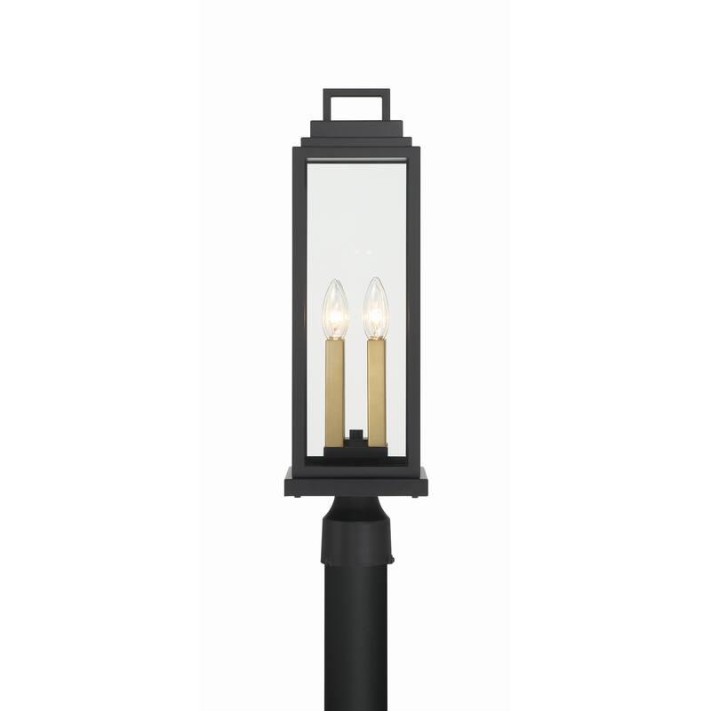 Aspen 4 Light Matte Black Outdoor Post - 6.5"W x 22"H x 6.5"D
