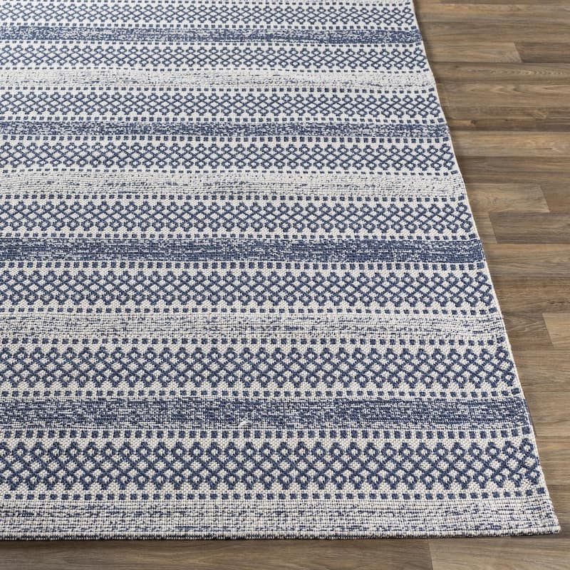 Livabliss La Casa Moroccan Stripe Cotton Area Rug
