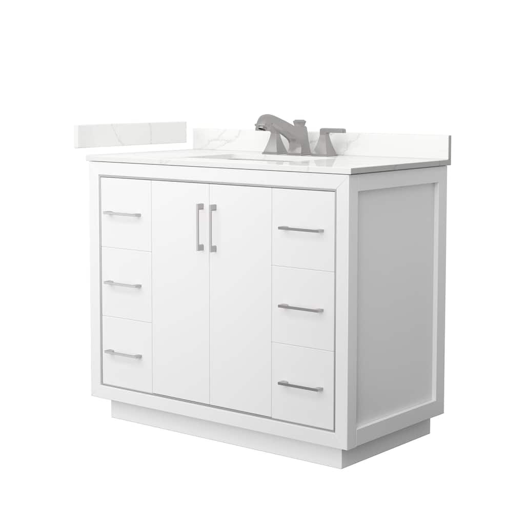 Wyndham Collection WCF111142S-QTZ-US3MXX Icon 42" Free Standing Single
