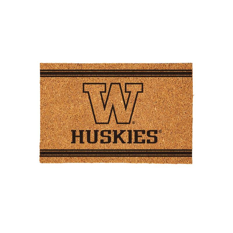 University of Washington Monochrome Indoor/Outdoor Coir Door Mat