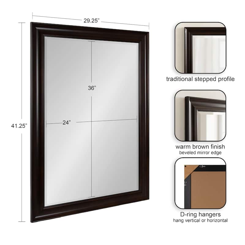Kate and Laurel Aberdeen Rectangle Bathroom Wall Mirror