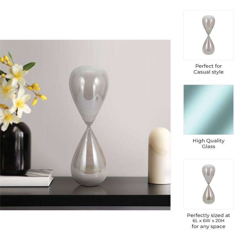 Contemporary Hourglass Sculpture for Home Decor - Stylish Decorative Object