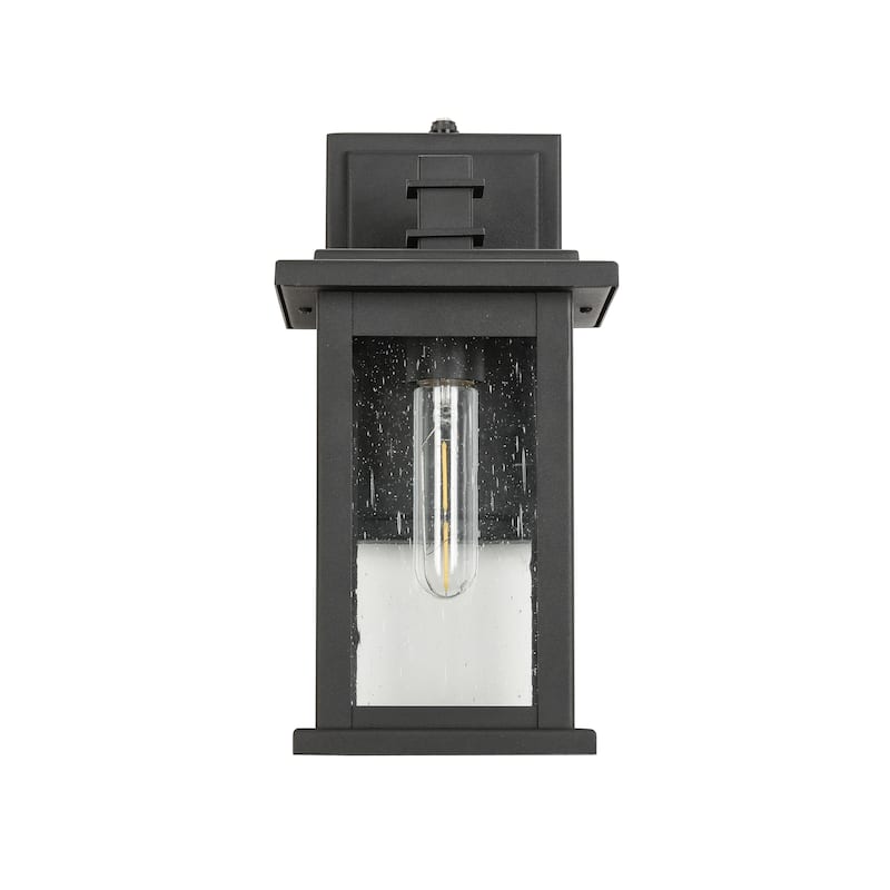 Black Not Motion Sensing Dusk to Dawn Outdoor Wall Lantern