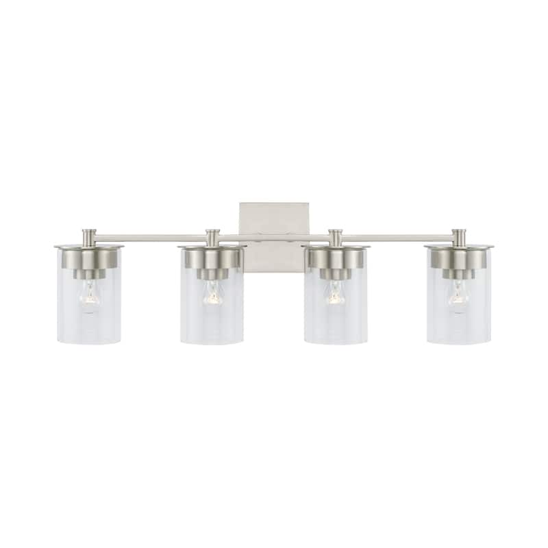 Mason 4-light Bath/ Vanity Fixture w/ Clear Glass