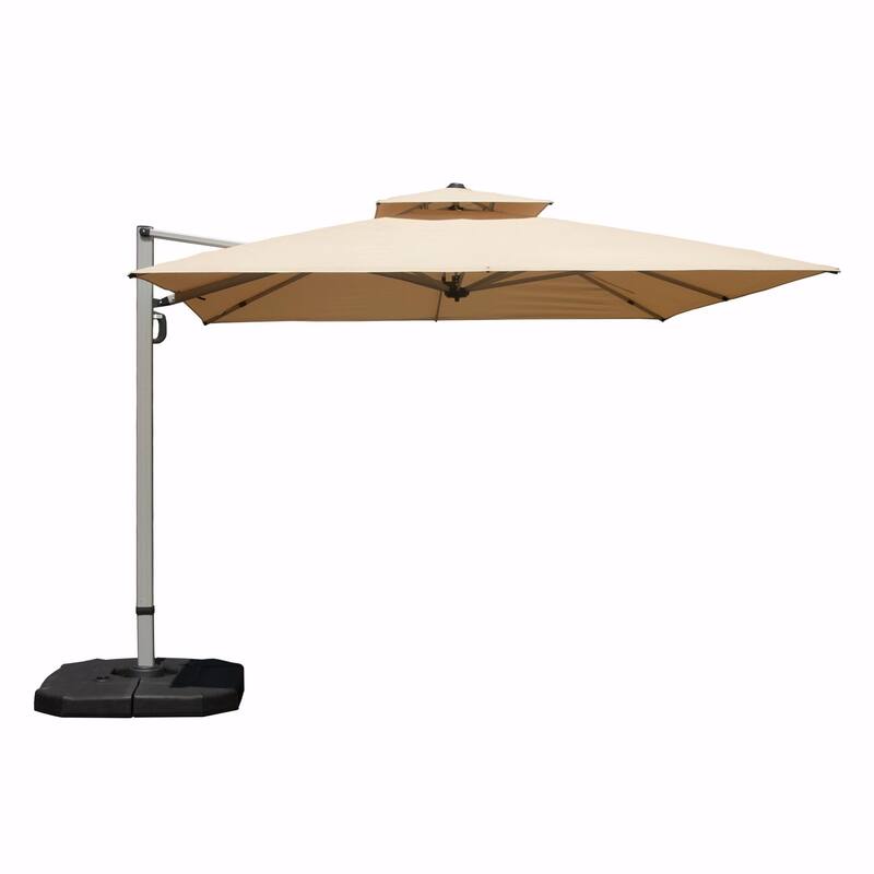 Aluminum Patio Umbrella - 360° Rotation, Hydraulic Lift