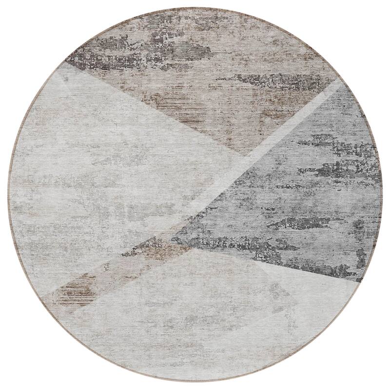 HomeRoots Abstract Transitional Rectangle Outdoor Rug