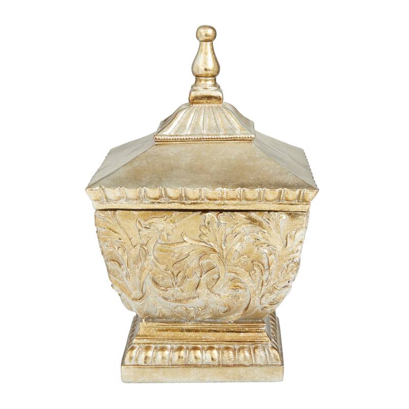 Polystone Decorative Jars - Gold - Roche River Decor