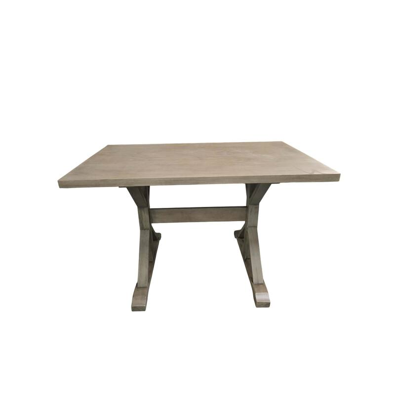 Weathered Style X-Shaped Trestle Table - 48" - Gray