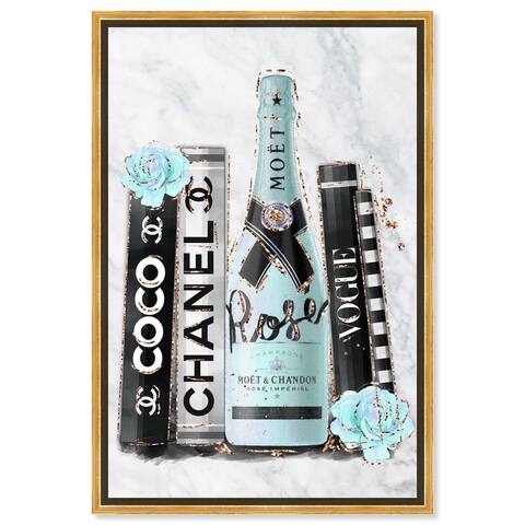 Oliver Gal Champagne Light Reading Light Blue Fashion Wall Art Canvas