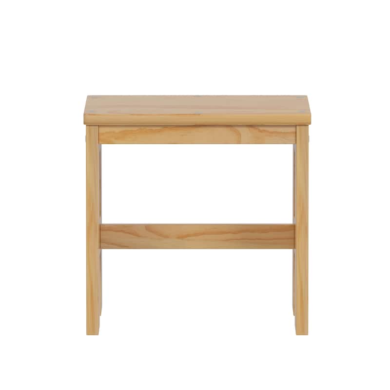 Twin Size Natural Wood Daybed with Study Desk & Storage (350lb Capacity)