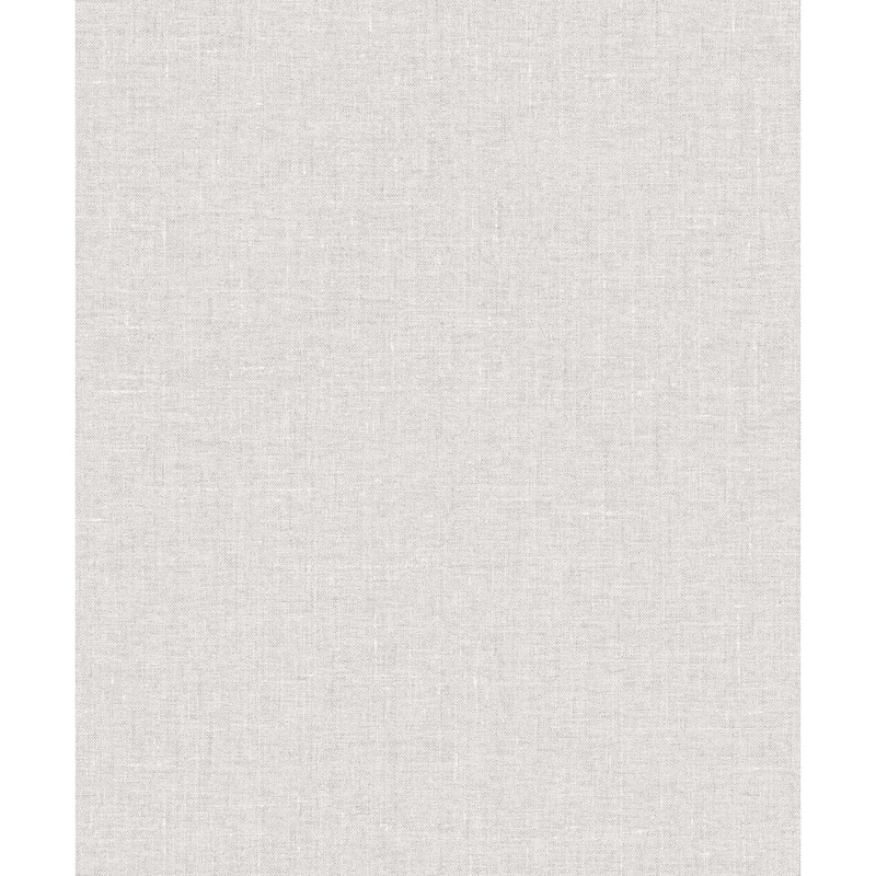 Seabrook Designs Abington Faux Linen Nonwoven Unpasted Wallpaper - 20.9 in. W x 33 ft. L - Modern Grey