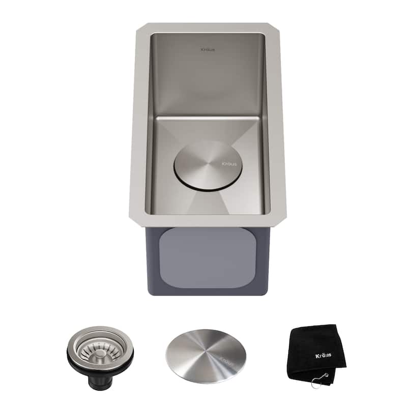 KRAUS Standart PRO Undermount Single Bowl Stainless Steel Kitchen Sink