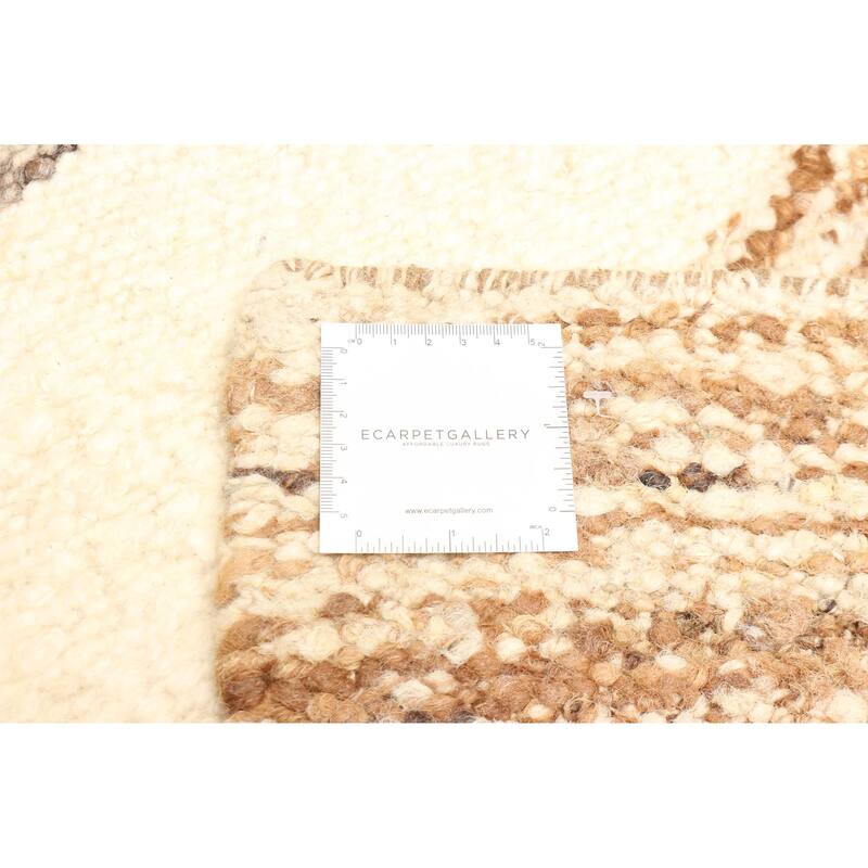 ECARPETGALLERY Braid weave Sienna Cream Wool Rug - 5'5 x 7'9