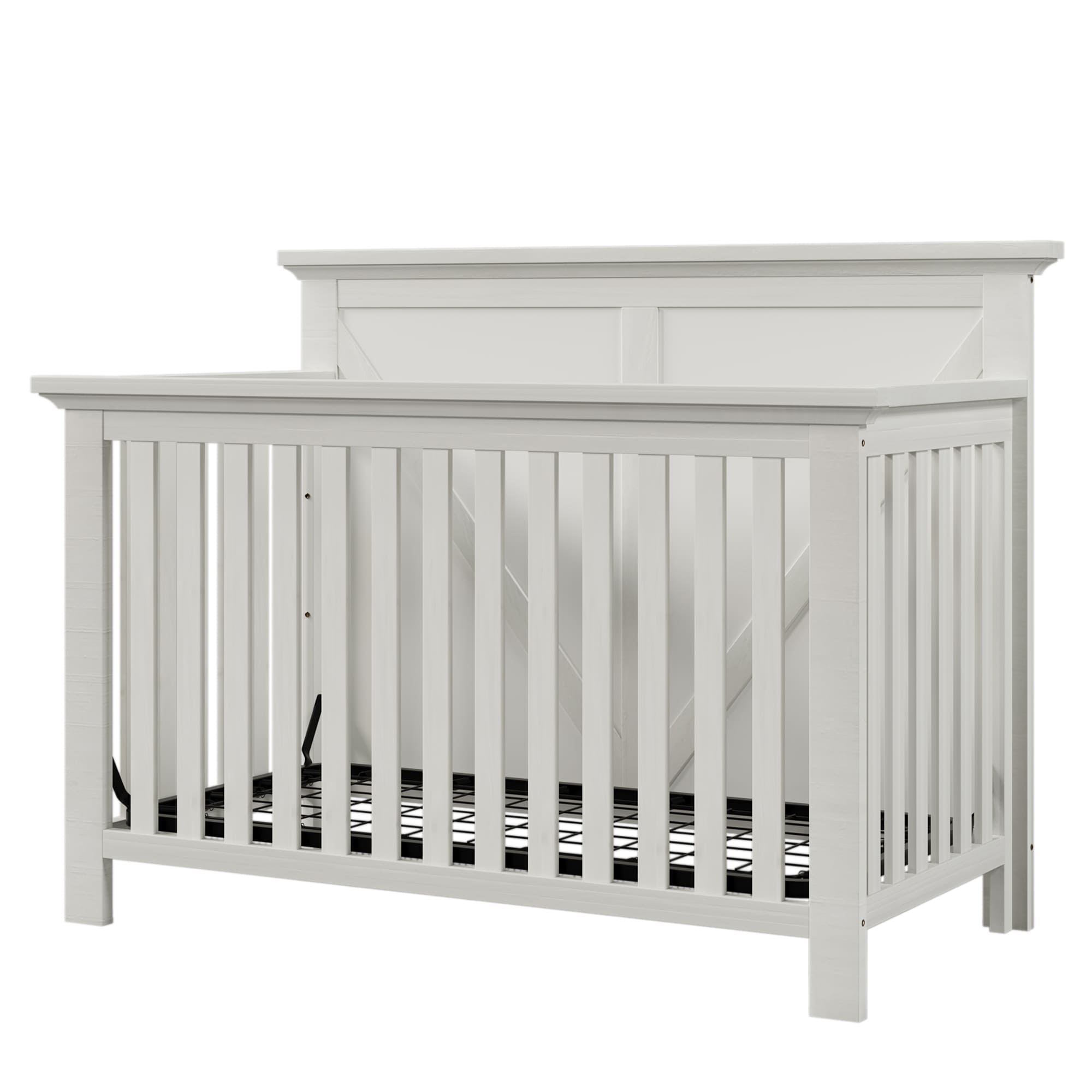 Rustic whitewash hot sale crib