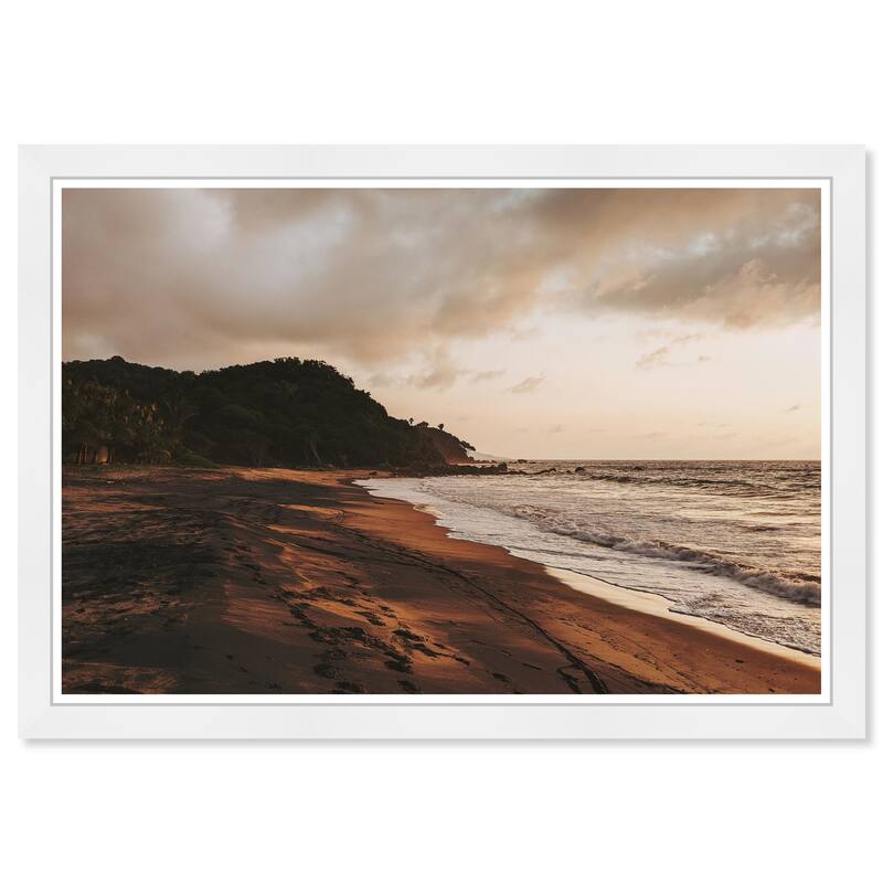 Wynwood Studio Prints Nautical and Coastal Beach at Sundown II Brown and Nautical & Coastal Wall Art Canvas Print