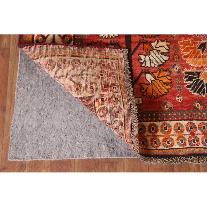 Hand Knotted Oriental 100% Wool Carpet Traditional Medallion Red Shiraz Area Rug - 8' 10'' X 5' 1''