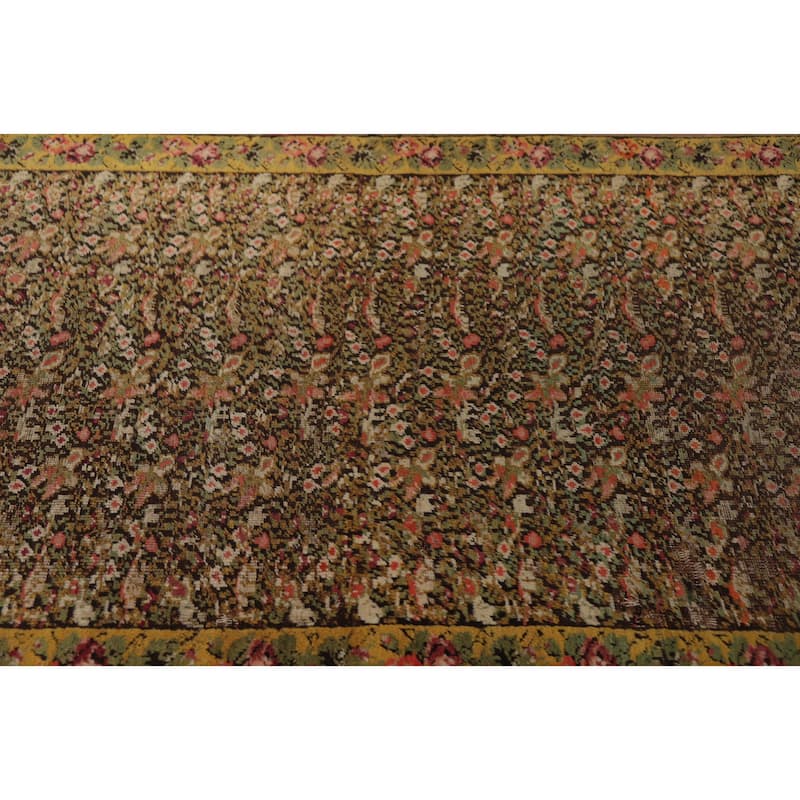 Hand Knotted Oriental 100% Wool Carpet Traditional All-Over Multi-Colored Bakhtiari Runner Rug - 14' 4'' X 3' 5''