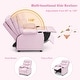 preview thumbnail 43 of 58, Costway Kids Youth Recliner Chair PU Leather w/Cup Holders & Side