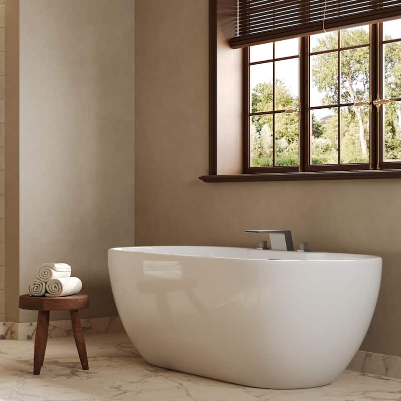 GRANDJOY Waterfall Bathtub Faucet with Two Handle and Elegant Design